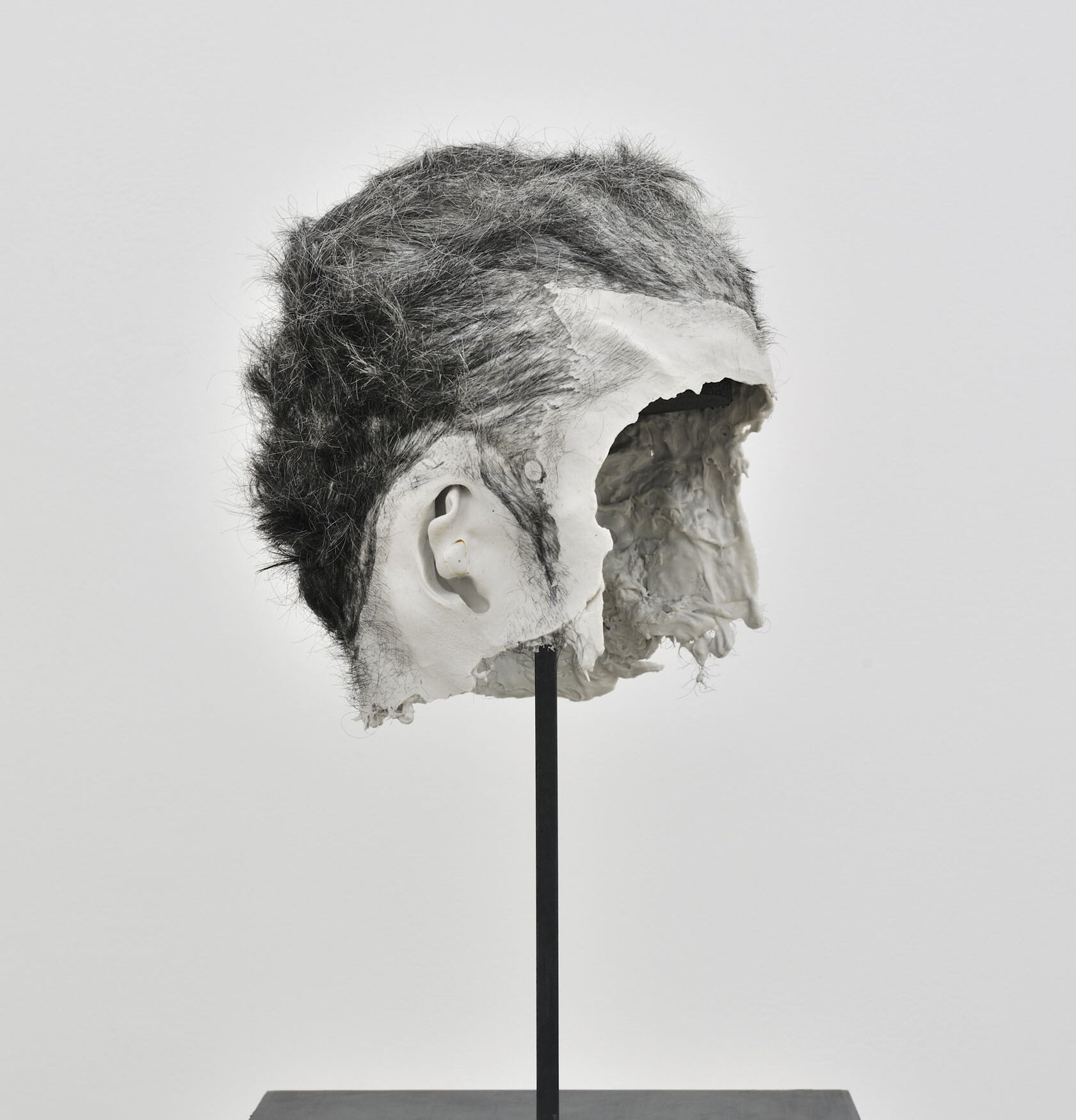 Bruno Botella, Oborot, 2012, silicone e capelli, cm 48x30x30