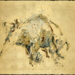 Christian Balzano, Io siamo insolenza, 2017, tecnica mista su lamine su tela, cm 118 x 146