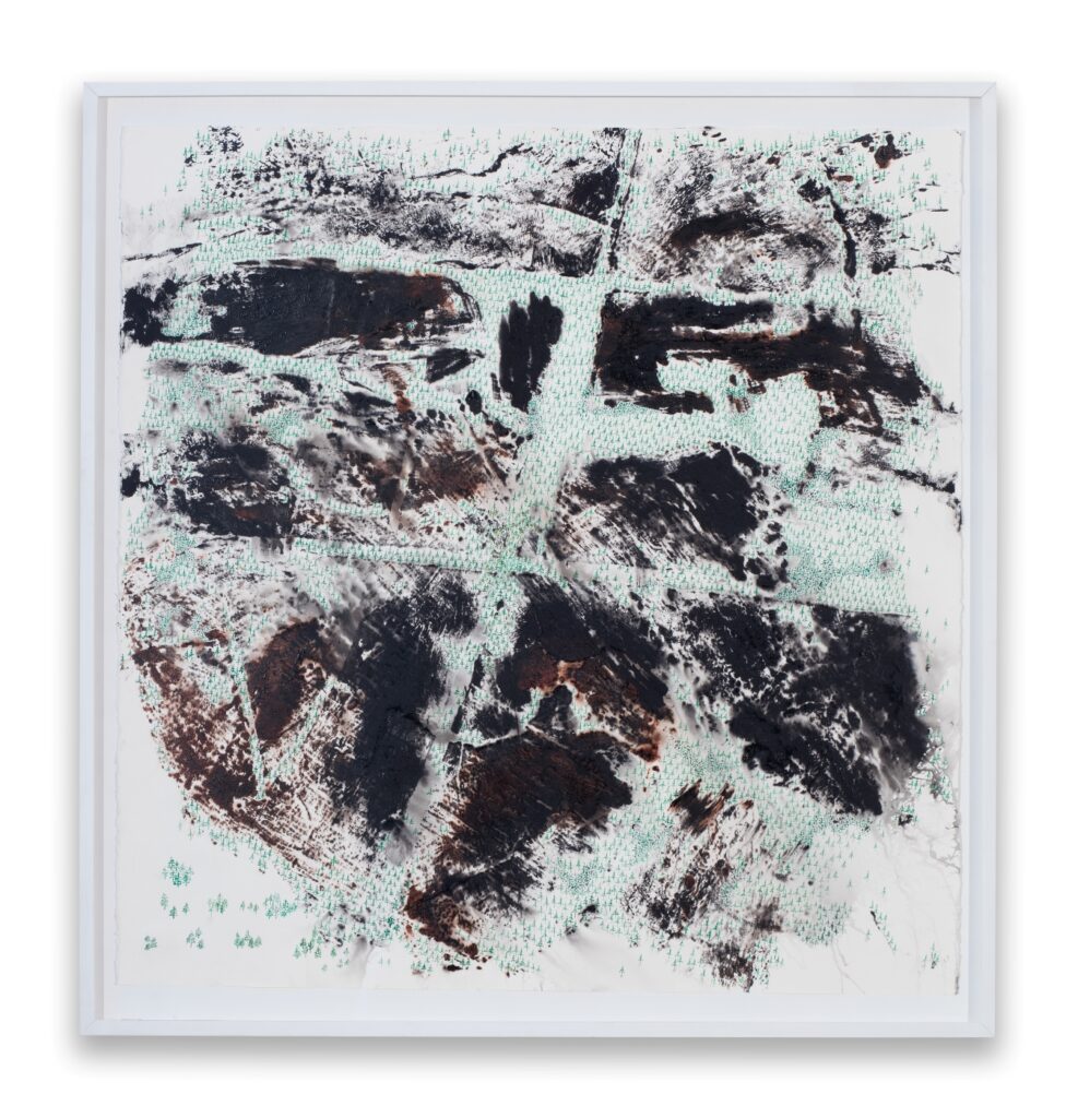 María Magdalena Campos-Pons, Because the human body is a tree. Spring Awakening II, 2019/20, mixed media on Arches watercolor paper 106,5 x 114,5 cm - csy the artist and Galleria Giampaolo Abbondio photo-credits: Antonio Maniscalco