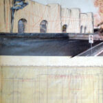 Christo, The Wall (Project for a Wrapped Roman Wall) Porta Pinciana, 1974, tecnica mista su cartone, 71x56 cm, Collezione Gori-Fattoria di Celle, Pistoia