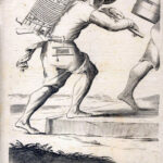 Il netta pozzi, da Giuseppe Maria Mitelli, Arti in via, acquaforte, 1660 per De morbis artificum Diatriba Bernardini Ramazzini, 1700, XIV, Le malattie di coloro che vuotano le fogne, Collezione privata, Modena